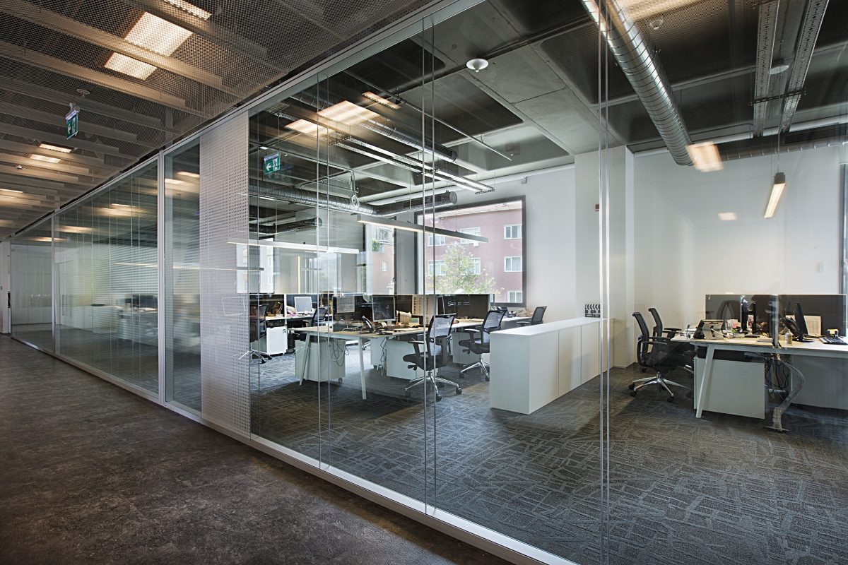 Glass partitions